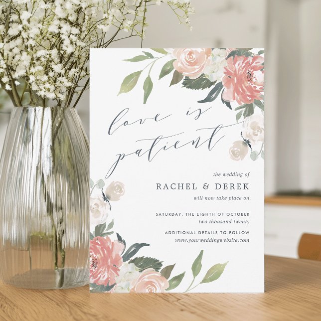 Invitación Medio verano | Posposición del Boda de acuarela fl (Subido por el creador)