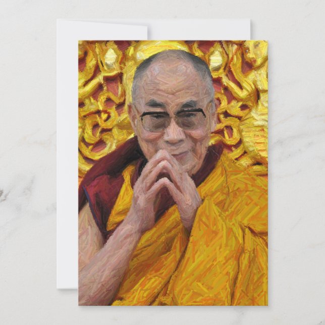 Invitación Meditación budista del Buddhism de Dalai Lama Buda (Anverso)