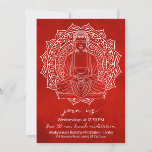 Invitación Meditación de Almuerzo Gratuito Shakyamuni Buda Ro
