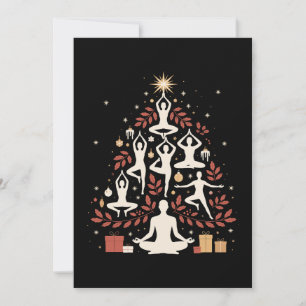 Invitación Meditación de Navidad Yoga Postura del Árbol Vacac