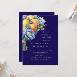 Invitación Mediterránea Citrus Bouquet Bridesmaids Luncheon