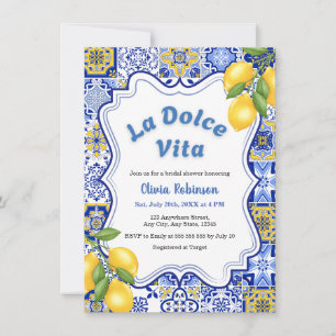 Invitación Mediterranean Italian La Dolce Vita Despedida de S