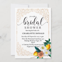 Invitación Mediterranean Italy Blue Tiles Bridal Shower 