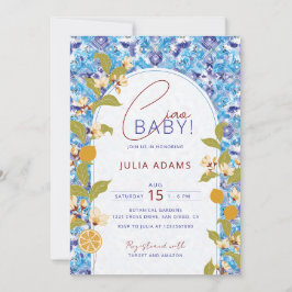 Invitación Mediterranean Lemon Amalfi Coast Baby Shower