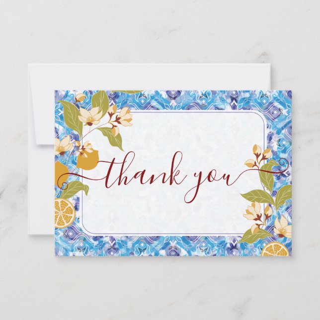 Invitación Mediterranean Lemon Amalfi Coast Baby Shower (Anverso)