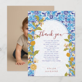 Invitación Mediterranean Lemon Amalfi Coast Baby Shower Photo