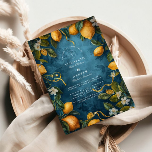 Invitación Mediterranean Lemon Bliss Wedding (Subido por el creador)