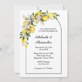 Invitación Mediterranean Lemon Citrus Wedding Collection