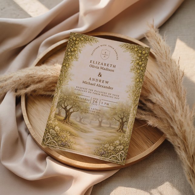 Invitación Mediterranean Olive Grove Countryside Wedding (Subido por el creador)