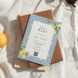 Invitación Mediterranean Tiles Amalfi Capri Baby Shower