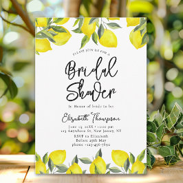 Invitación Mediterranean Yellow Lemon Bridal shower