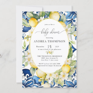 Invitación Mediterráneo Citrus Lemon BABY SHOWER