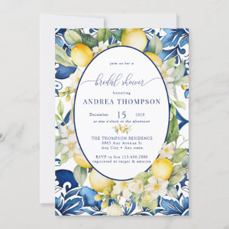 Invitación Mediterráneo | Citrus Lemon | Ducha de novia