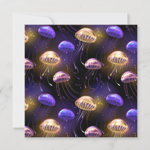 Invitación Medusas brillantes sin costuras