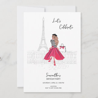 Invitación Meet Me in Paris – Birthday Party Invitation