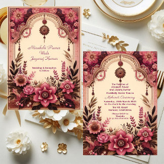 Invitación Mehandi Ceremony Mulberry Pavilion Boda indio