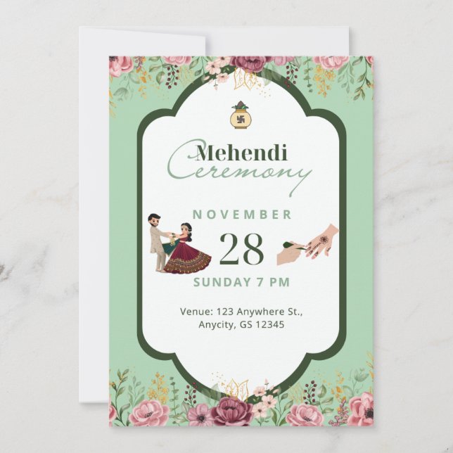 Invitación Mehendi (Anverso)
