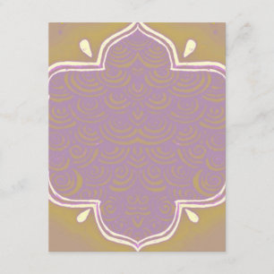 Invitación Mehndi Henna Frame Pink