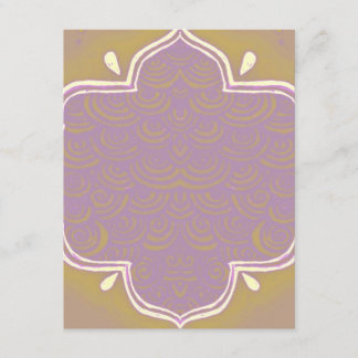 Invitación Mehndi Henna Frame Pink