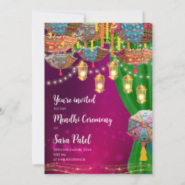 Invitación Mehndi Invita y Mehndi Noche invita a Henna fiesta
