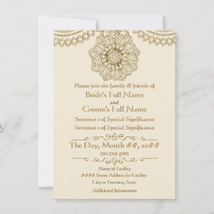 Invitación Mehndi Lace (Invitación personalizada v2)