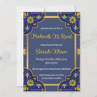 Invitación Mehndi Wedding Invitation