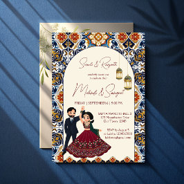 Invitación Mehndi y sangeet boda indio