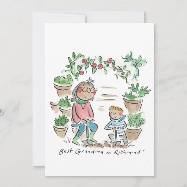 Invitación Mejor Abuela en (Anverso)