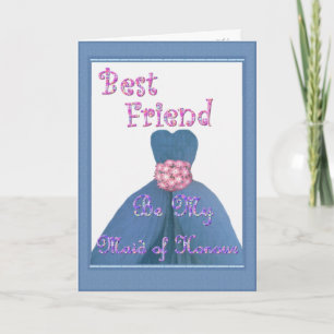 Invitación MEJOR AMIGO Maid of Honor PERIWINKLE Vestido