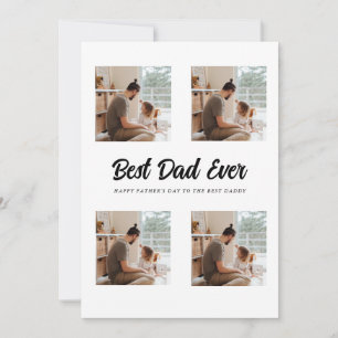 Invitación Mejor collage de fotos moderno de papá