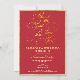 Invitación Mejor época del año Elegante para cualquier edad C