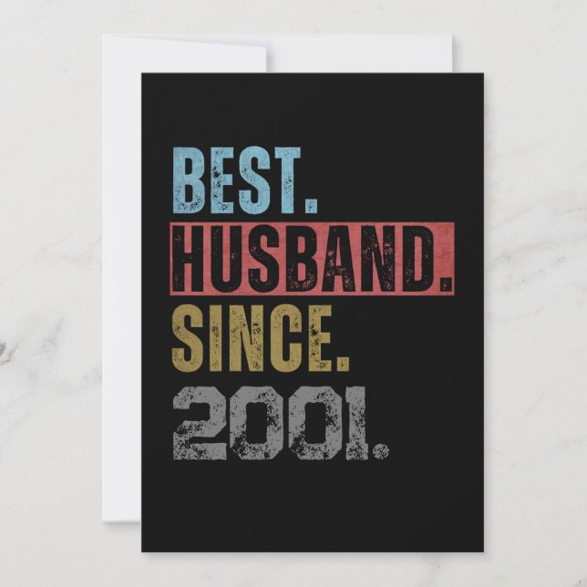 INVITACIÓN MEJOR ESPOSO DESDE 2001 PERSONALIZADO  (Anverso)