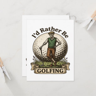 Invitación Mejor estaría jugando golf