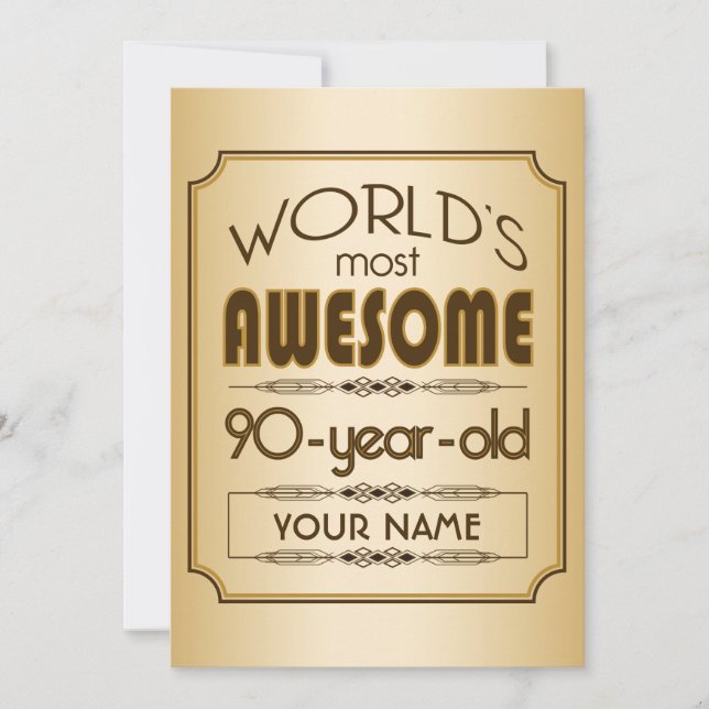 Invitación Mejor Fabuloso Mundo de la Celebración del Cumplea (Anverso)