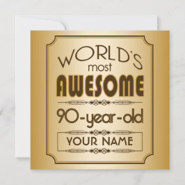 Invitación Mejor Fabuloso Mundo de la Celebración del Cumplea