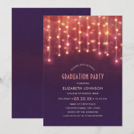 Invitación Mejor Grad de luces de cadena de la fiesta de grad