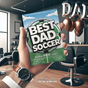 Invitación Mejor graffiti de fútbol del Día del Padre para Pa