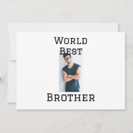 Invitación Mejor hermano del mundo agregar nombre texto depor