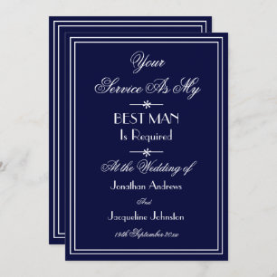 Invitación Mejor hombre Boda Personalizado elegancia mariana