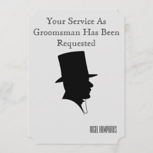 Invitación Mejor invitado hombre o groomsman