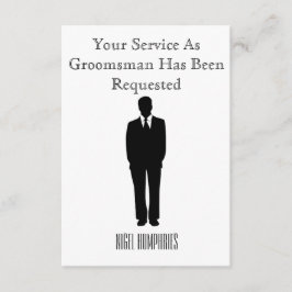 Invitación Mejor invitado hombre o groomsman