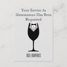 Invitación Mejor invitado hombre o groomsman