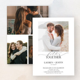 Invitación Mejor Juntos Moderno 4 Fiesta de Compromiso de Fot