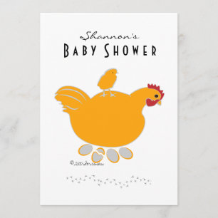Invitación Mejor madre gallina con ducha de bebé de pollo Inv