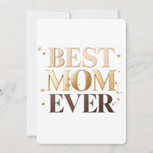 Invitación Mejor Mamá del Mundo Diseño Mínimo Día de la Mad
