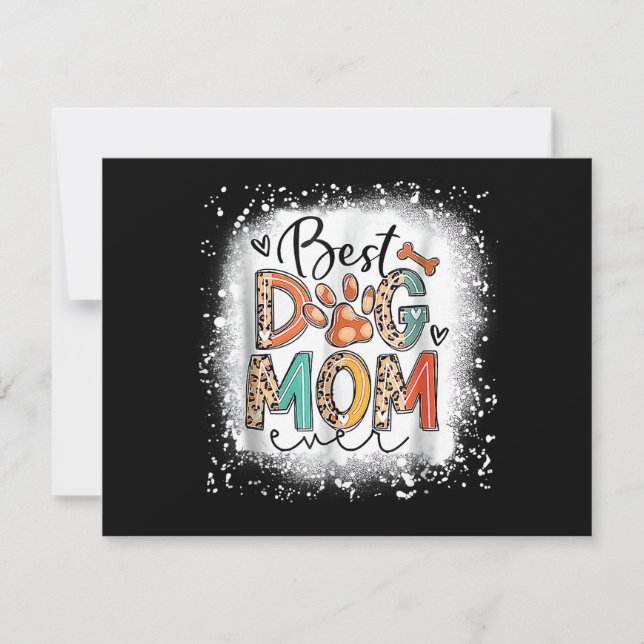 Invitación Mejor Mamá Perro Siempre Blanqueada Día de la Madr (Anverso)