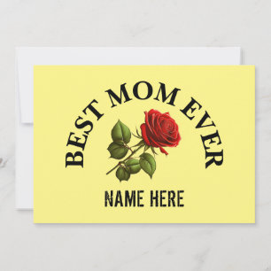 Invitación Mejor Mamá Personalizada Nombre de la Madre