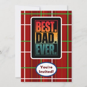 Invitación Mejor Papá del Mundo Cumpleaños de Cuadros Evento 