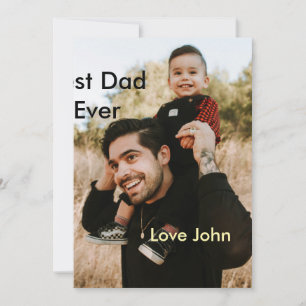 Invitación Mejor papá del mundo regalo de padre nombre simple