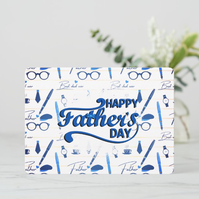 Invitación Mejor Papá, Feliz Día del Padre (Anverso de pie)